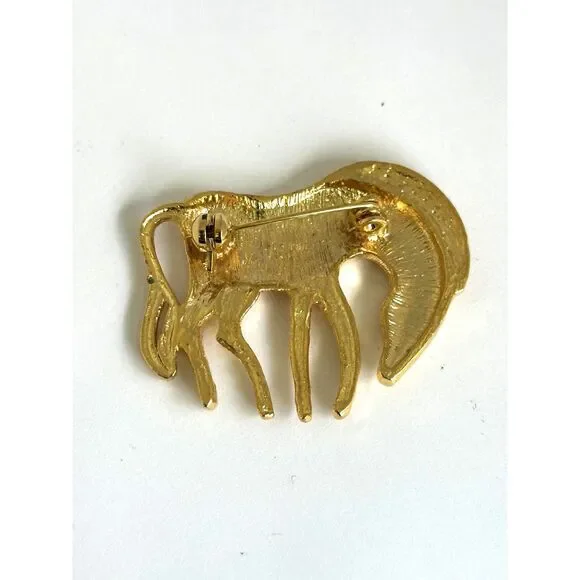 Gold Tone Zebra Brooch - Picture 3 of 5